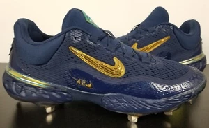 NIKE ALPHA HUARACHE 4 ELITE JACKIE ROBINSON BASEBALL METALL STOLLEN BLAU (GRÖSSE 14) - Bild 1 von 12