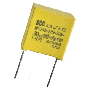 [2 Stück] 0,39uF 275V 15mm Raster X2 MKP 390nF K Sicherheitskondensator 40/110/56 - Ref:A722 - Bild 1 von 12