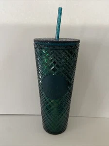 Starbucks Spring 2023 Teal Jeweled 24 oz Spring Tumbler (Cold Cup) NEW - Picture 1 of 3
