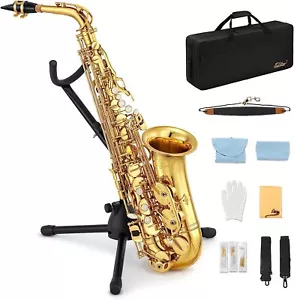 🎷Eastar SAX Alto Saxophone E Flat F Key Saxaphone + Case Mouthpiece School Band - Picture 1 of 20