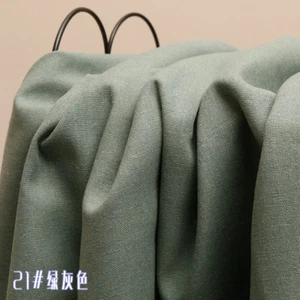 Diy Solid Linen Upholstery Sofa Cloth Summer Shirt Clothing Slub Cotton Fabric - Picture 1 of 28