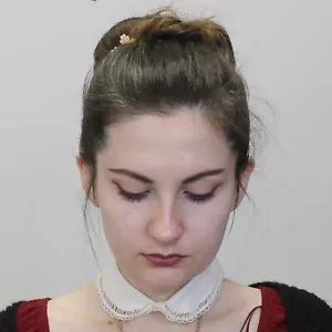 Vintage 50s Detachable Collar White Peter Pan Collar - Picture 1 of 6