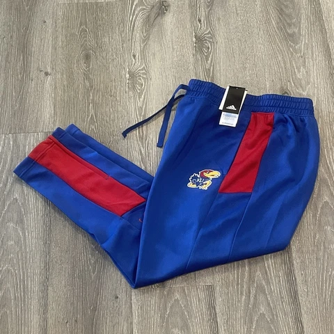 adidas Kansas Jayhawks Sideline Warm-Up Pants Joggers Men Sz XL NCAA H50797 New Cover