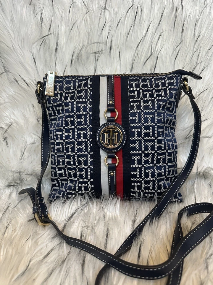 Tommy Hilfiger Women's Black Red Crossbody Shoulder Purse Logo  - Image 1 of 1