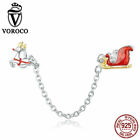 Christmas 925 Sterling Silver Gift Car Bead Charm Fit Bracelet & Necklace VOROCO