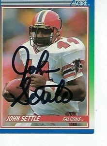JOHN SETTLE SIGNED 1990 SCORE #14 - ATLANTA FALCONS - Picture 1 of 1