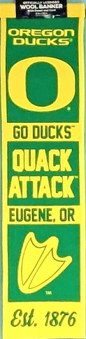Oregon Ducks 8 x 32-inch Evolution Wool Banner New Fanatics Cover