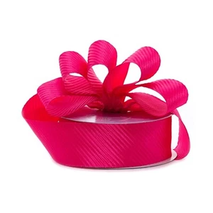 Shocking Pink Diagonal Embossed Satin Ribbon - 7/8in. x 25 Yards (pm57081036) - Picture 1 of 1