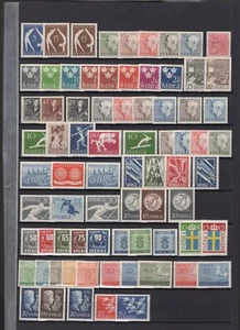 Schweden 1950-1959 Sammlung von Sätzen u.a. viele Heftmarken postfrisch H - Bild 1 von 2