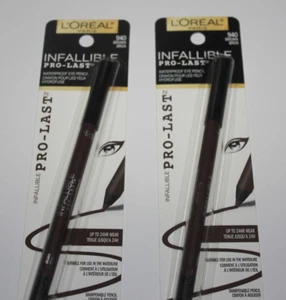L'Oreal Paris Infallible Pro-Last Eyeliner Pencil #940 Brown Lot Of 2 In Box - Picture 1 of 2