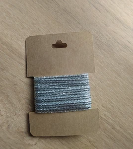 Ropa para muñecas con cinta brillante de 4 mm de plata delicada de 2 m - Imagen 1 de 4