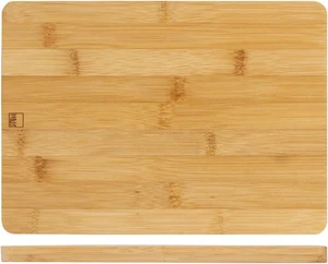 Tagliere in Bambù Con Scanalatura Raccogli Sugo, Rettangolare, 20X28X1,5Cm - Foto 1 di 12