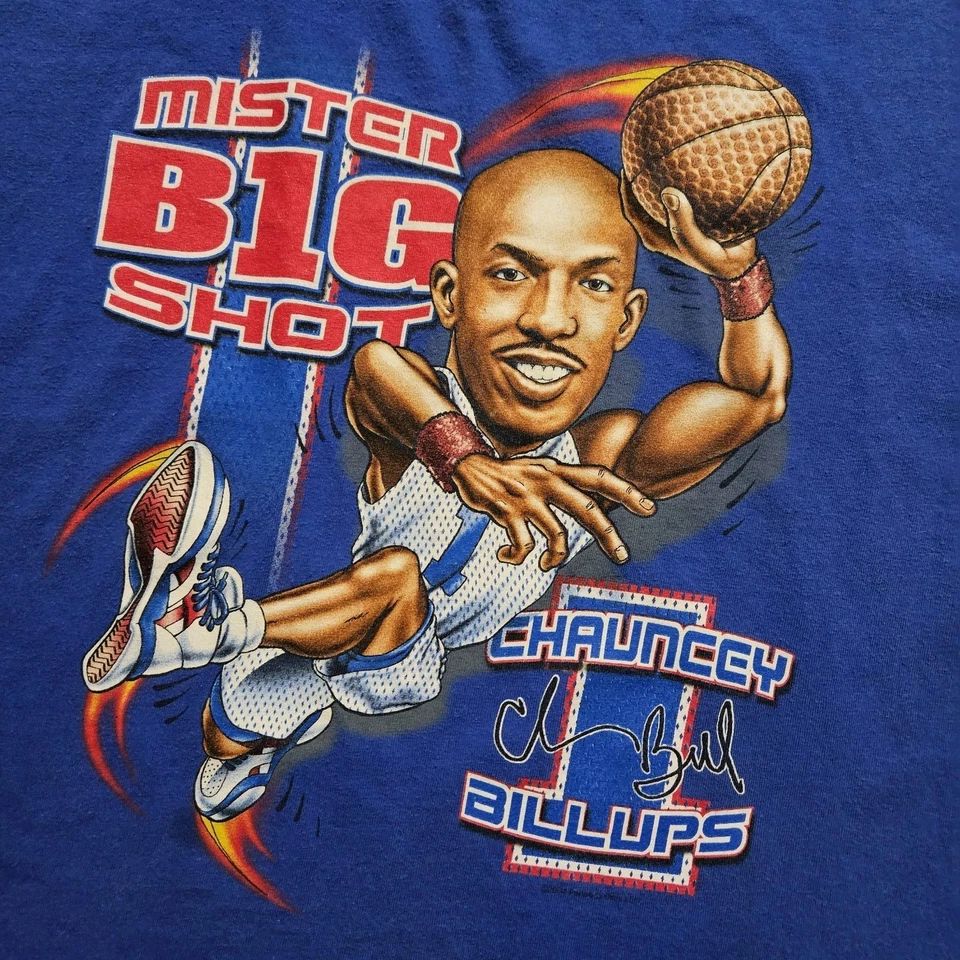 Vtg Detroit Pistons Chauncey Billups Caricature T Shirt 2004 Classic HN4711 - Image 1 of 1