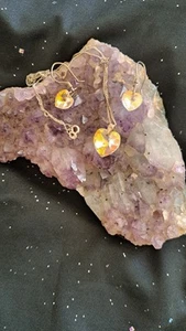 Österreichische Kristall facettierte Herz Halskette an Sterling Silber Kette mit... - Bild 1 von 11