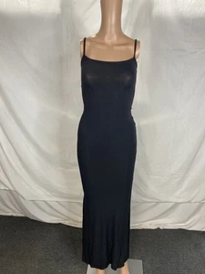 Skims Womens Soft Lounge Long Slip Dress Size Petite XS Black - Picture 1 of 13