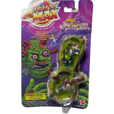 Cabezas de terror Mighty Max Ax Man vintage 1993 Mattel nuevas selladas, la tarjeta está dañada. Foto 1 de 4