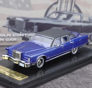EY Sunstar 1:64 Blue 1979 Lincoln Continental Town Model Diecast Display Car  - Picture 1 of 17