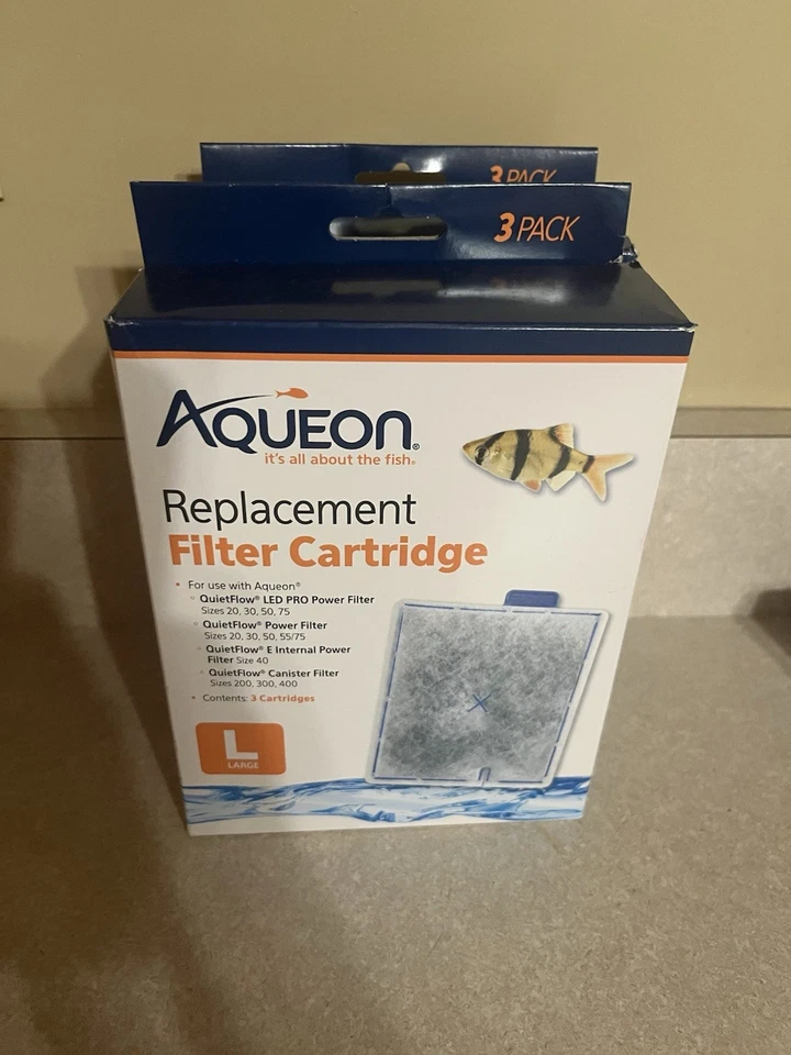 Aqueon Large Aquarium Replacement Filter Cartridge, 3-Pack New - Image 1 of 1