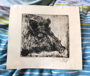 Antike/Vintage Zeichnung von Josef Steib Radierung und Trockenspitze, Germany, 1942 - Bild 1 von 6