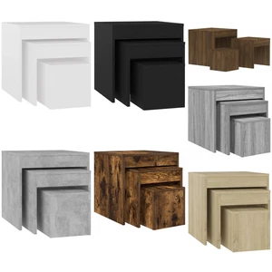Nesting Coffee Tables Set of 3 Stacking Sofa Side Tables for Living Room Hallway - Picture 1 of 36