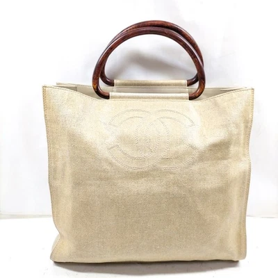 NO TARIFF Chanel Tote Bag Beige Coated Canvas 3981068 - Image 1 of 4