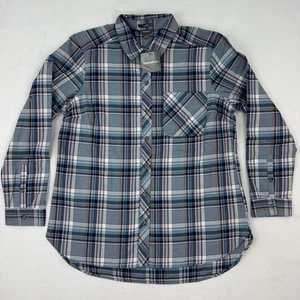 Eddie Bauer Twin Falls 2.0 Blau Damen L Classic Fit Karo Flanell Langarm - Bild 1 von 13