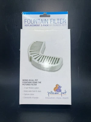 Paquete de 3 filtros de fuente Pioneer para mascotas de repuesto de agua dulce nuevos en caja Foto 1 de 3