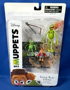 KERMIT, BEAN & ROBIN Action Figures THE MUPPETS Diamond Select Toys DISNEY 2016 - Picture 1 of 10