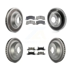 Front Rear Coat Disc Brake Rotor Semi-Metallic Pad Kit (6Pc) For Porsche Cayenne - Picture 1 of 7