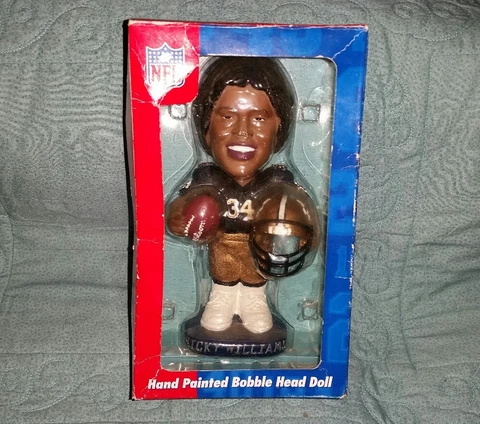 COLLECTIBLE NFL HAND PAINTED BOBBLE HEAD DOLL - RICKY WILLIAMS - USED in Box Cover
