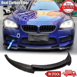 Parachoques delantero de carbono real divisores alerón labial para BMW Serie 6 F06 F12 F13 M6 - Imagen 1 de 1