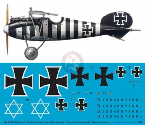 Peddinghaus 1/32 Albatros D.V Markings Rudolf Windisch Jasta 32b Francia WWI 3870 - Foto 1 di 1