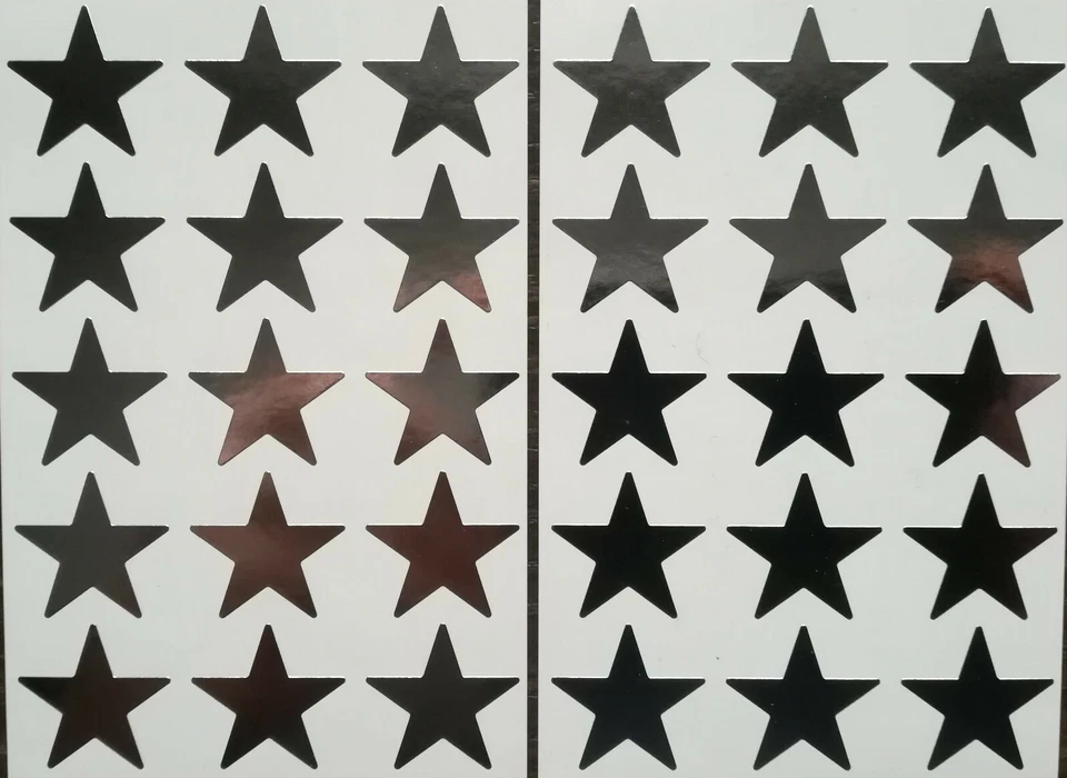 30x STERNE 2 cm SILBER AUFKLEBER A20 Deko Bastel Geburtstag Weihnacht STICKER - Bild 1 von 1