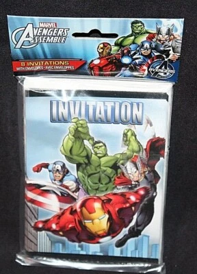 Unique Marvel Avengers Assemble Invitations w/ Envelopes  8 Ct - Image 1 of 2