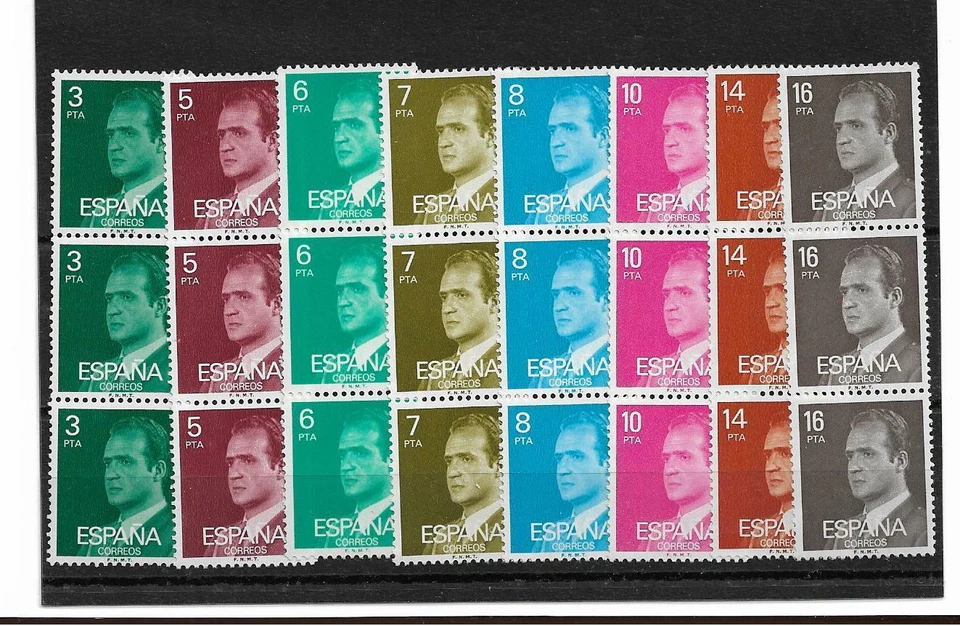 AÑOS 1978-84. ** 1ª SERIE BASICA S.M. JUAN CARLOS I-TRIPTICOS