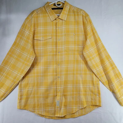 Sean John Tailored Fit Men's 3XL Yellow Check Cotton Long Sleeve Casual Shirt - Image 1 of 4