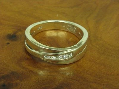 925 Sterling Silber Ring mit Zirkonia Besatz / Echtsilber / RG 57 / 4,9g - Bild 1 von 3