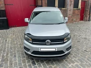 For VW Caddy 2015-2020 Black Bonnet Wind Stone Deflector Protector - Picture 1 of 6