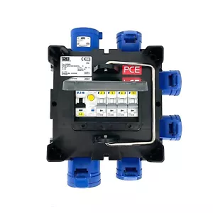 PCE IMST Power Distribution Box 32A 240V Single Phase Event Distro IP44 MCB/RCBO - Picture 1 of 4