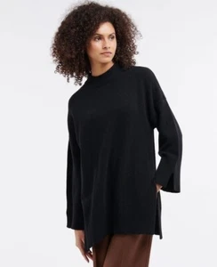 Barbour Rosa Knit Long Jumper Black Small - Picture 1 of 10