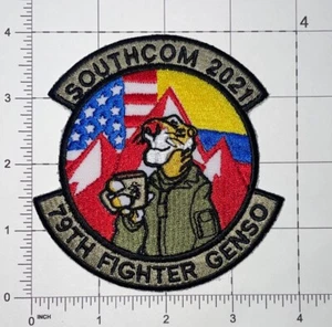 FAC Southcom 2021 79th Fighter Genso Patch Hook & Iron-On New A375 - Picture 1 of 1