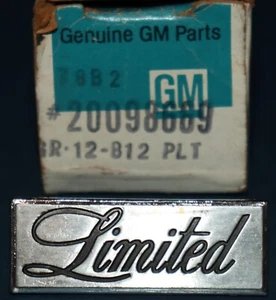 NOS GM 20098669 ROOF SAIL PANEL EMBLEM SCRIPT 1979 1980 1981 BUICK PARK AVENUE - Picture 1 of 2