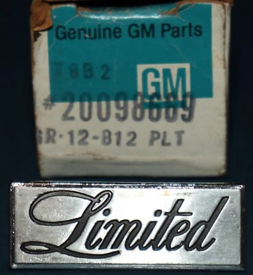 NOS GM 20098669 ROOF SAIL PANEL EMBLEM SCRIPT 1979 1980 1981 BUICK PARK AVENUE - Image 1 of 2