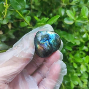 Cristal de corazón de labradorita natural 24G pulido áspero curación 6 - Imagen 1 de 12