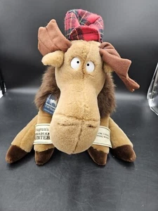 1983 Seagrams Whiskey Canadian Hunter Moose Plush Stuffed Animal 17" Sitting - Picture 1 of 9