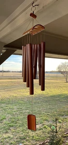 Wooden Bamboo Wind Chimes Sympathy Outdoor Windchimes for Patio Porch Garden - Picture 1 of 8