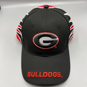 Vintage Georgia Bulldogs Hat Men Black Red Capsmith Inc Strap Back Cap - Picture 1 of 8