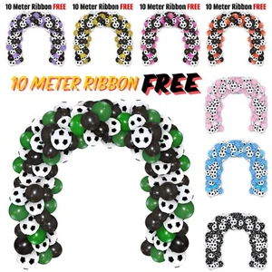 Football Balloon Arch Garland Kit Balons Black & White Birthday Boy Party Decor - Picture 1 of 24