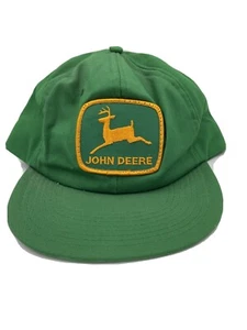 John Deere Vintage Trucker Mesh Snapback Yellow Green Patch Made in USA - Picture 1 of 5