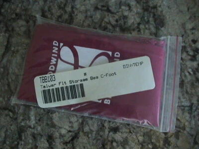 TALWAR RED SILK C-FOOT FLUTE STORAGE BAG SET TBB103 - NEW "OLD STOCK" - Image 1 of 3